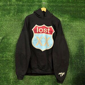 Machine Gun Kelly Lost Americana MGK Road Sign Hoodie Size 2XL